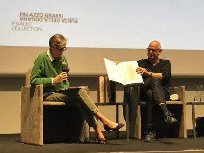 Book Presentation at the Palazzo Grassi on October 9, 2019. Eva Meyer-Hermann and Luc Tumans.