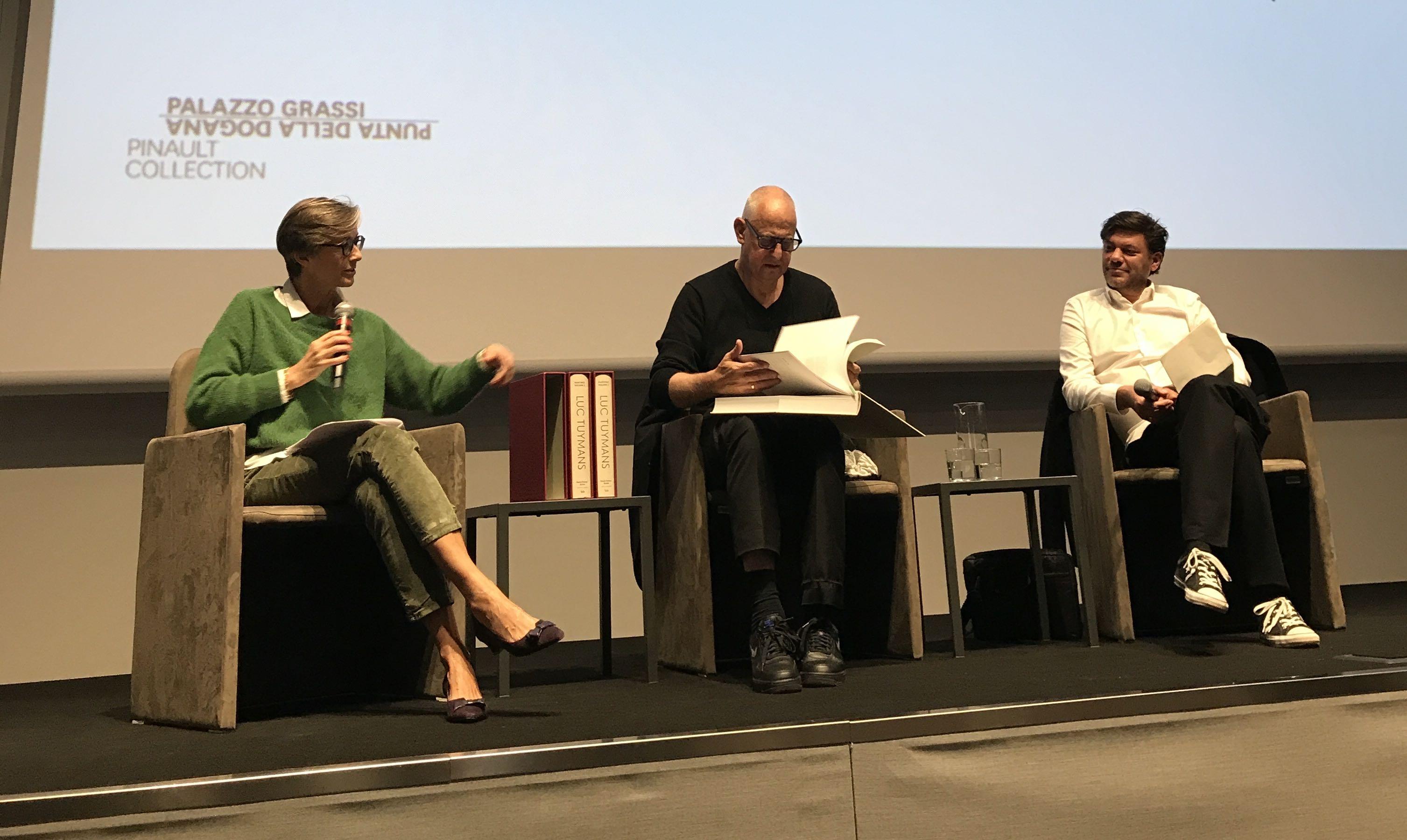 Book Presentation At The Palazzo Grassi On October 9 2019  From Left To Right Eva Meyer Hermann Luc Tumans Philippe Pirotte