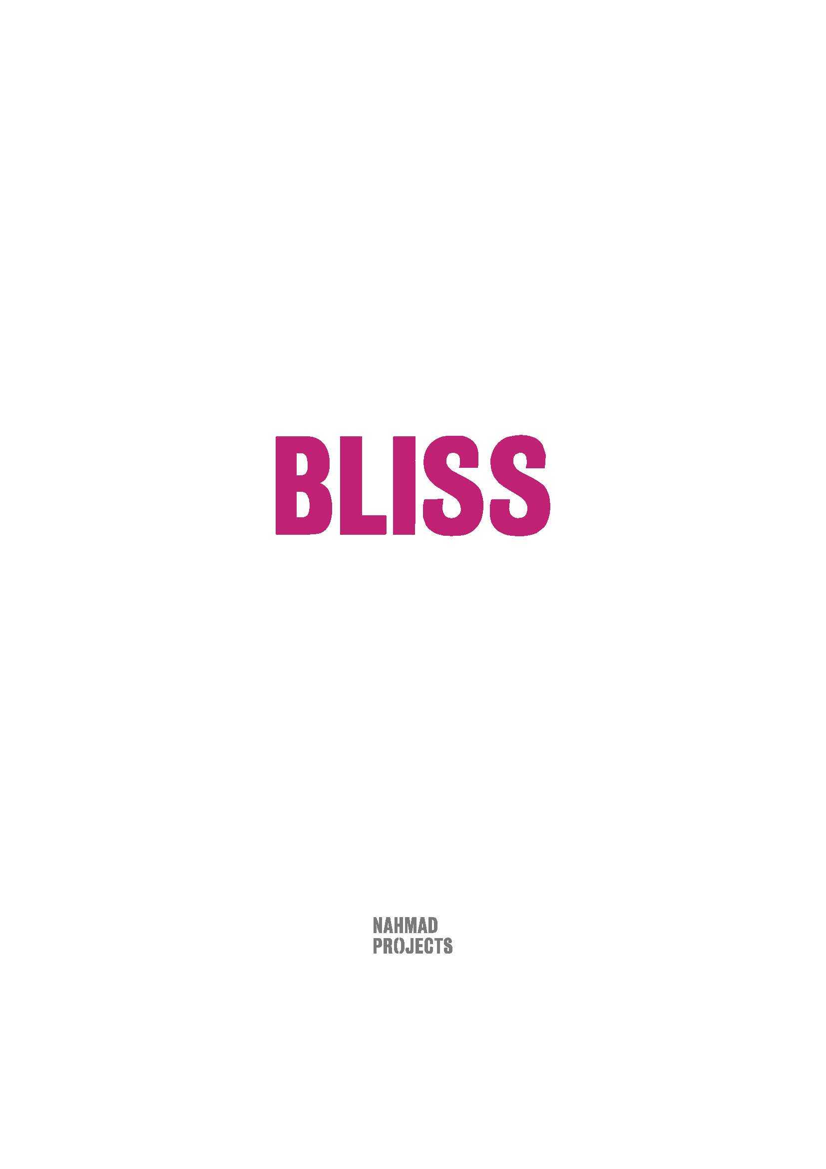 Nahmad Projects Bliss Catalogue Seite 01